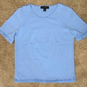 Ann Taylor Sky Blue Short Sleeve Tee